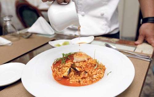 <p>Guacho de mariscos.</p>