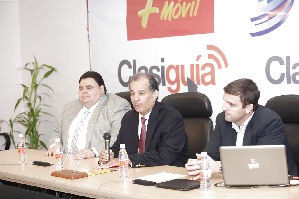 Federico Brisky, gerente general de Grupo EPASA; Luis Stanziola, vicepresidente Senior de Ventas Corporativas CWP, y Manuel Álvarez, gerente comercial de Grupo EPASA. Foto. Abel Rodrígeuz<br><br><br>