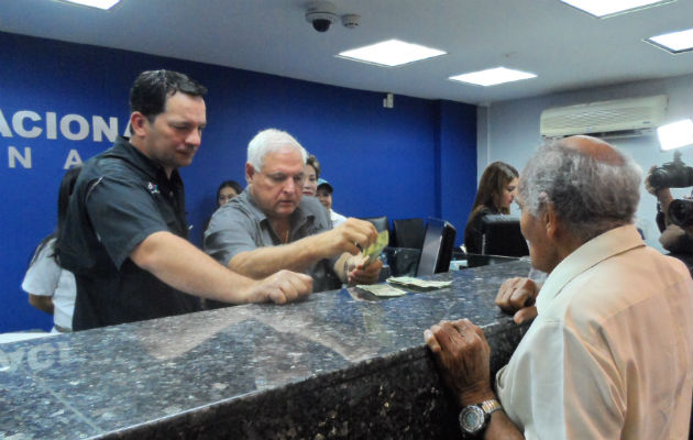 Martinelli durante pago de 120 a los 70 en Chiriquí. Foto/José Vásquez