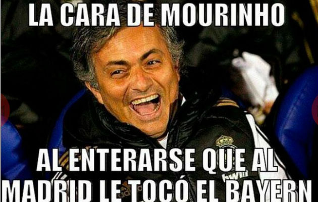 Mourinho se mofa de la suerte del Madrid en el sorteo de la Champions.