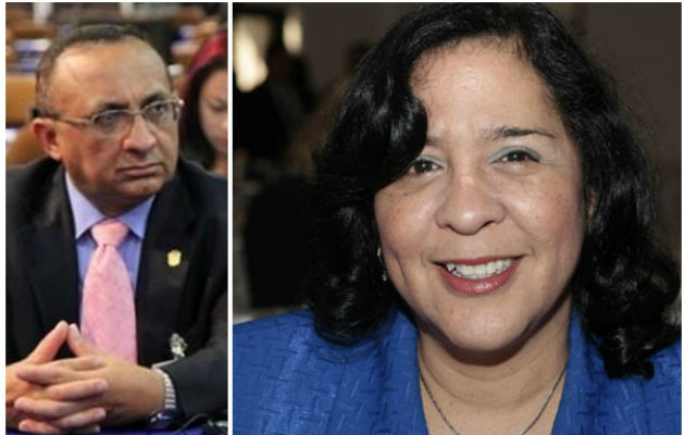 Alcibiades Vásquez, ministro de Desarrollo Social y Marcela Paredes, ministra de Educación.
