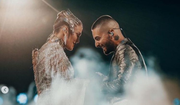 Jennifer Lopez y Maluma.  Foto: Instagram