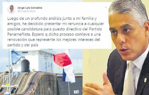 Jorge González fue ministro de Estado en el gobierno de Juan Carlos Varela y aspiraba a seguir dentro de la directiva dentro del Partido Panameñista.