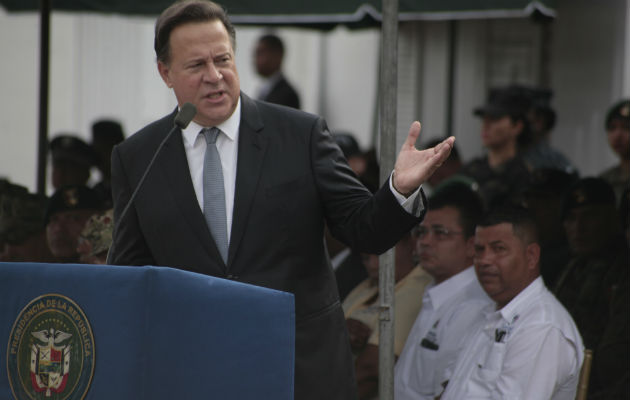 El presidente Juan Carlos Varela en lanzamiento de operativos de seguridad.