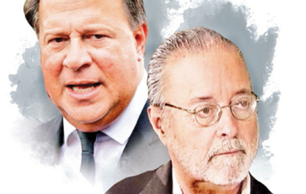 Juan Carlos Varela y magistrado del Tribunal Electoral. Eduardo Valdés Escoffery. 