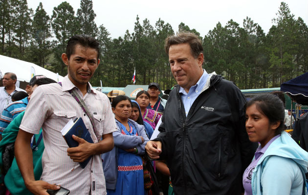 El presidente Juan Carlos Varela incluso mencionó los productos que podrían producir en la Comarca Gnäbe Buglé.