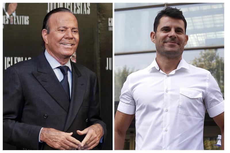 Julio Iglesias y Javier Sánchez. Foto: EFE