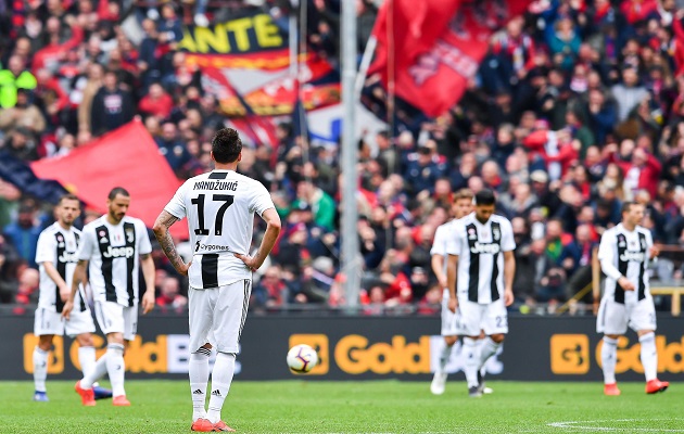 La derrota no afecta el liderato  de la Juventus.