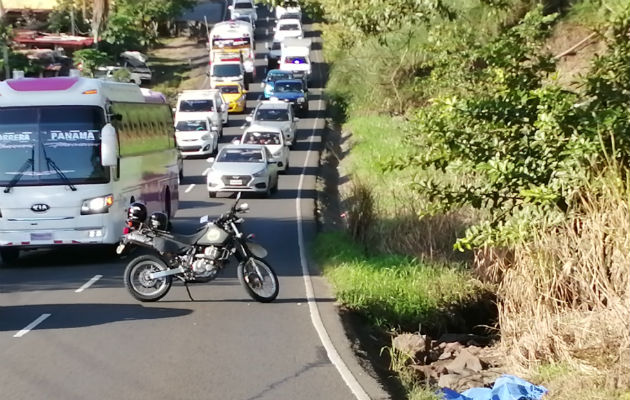 El tráfico vehicular por avenida Libertador final, en La Chorrera, ha sido limitado. 