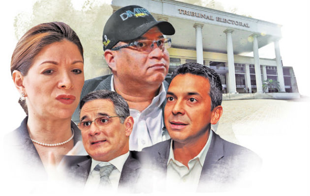 Ana Matilde Gómez, Dimitri Flores y Marco Ameglio dominan en cantidad de firmas. Foto: Infografía Panamá América