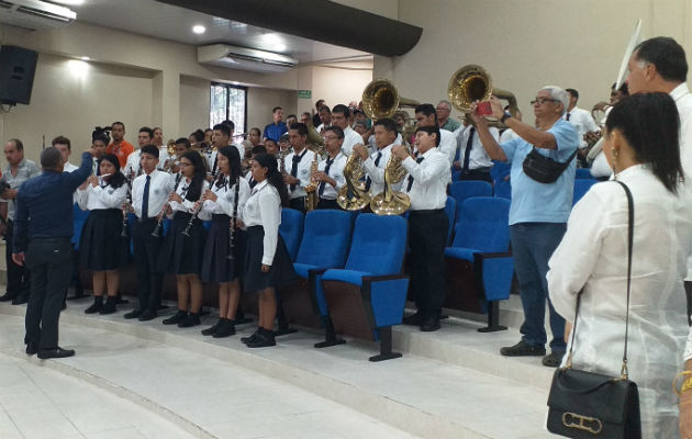 Banda musical del Instituto Profesional y Técnico Arnulfo Arias Madrid. Foto: José Vásquez.