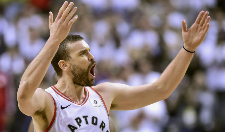 Marc Gasol jugó 45 minutos, anotó siete puntos y se hizo con 11 rebotes. Foto  AP