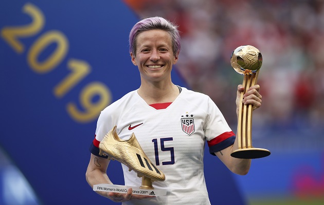 Megan Rapinoe arrasó con los premios individuales.