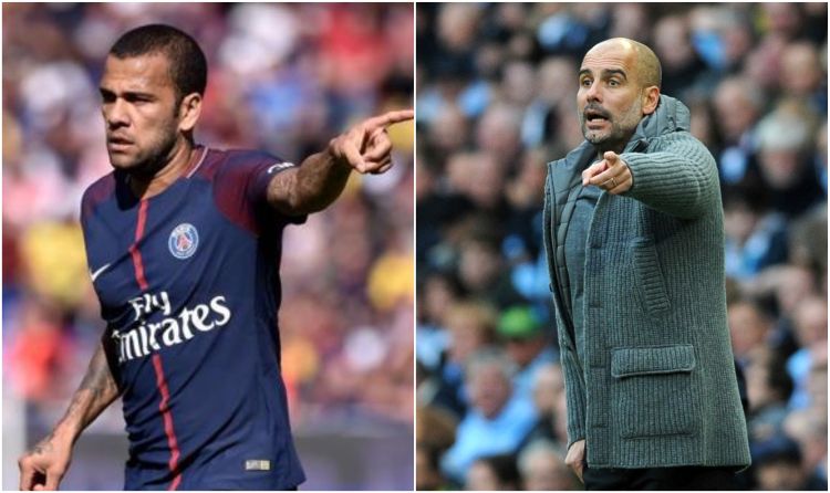 Dani Alves y Guardiola coincidieron en el Barcelona.