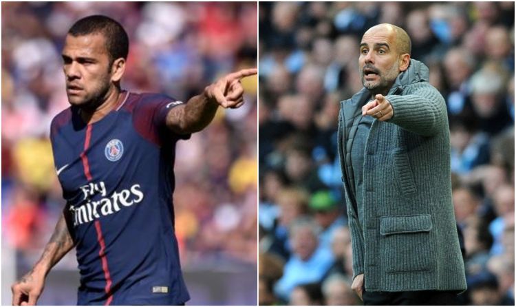 Dani Alves y Guardiola coincidieron en el Barcelona. 