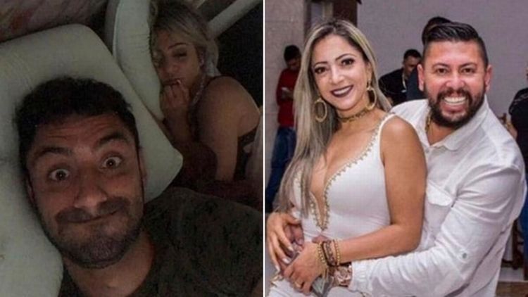 Daniel Correa Freitas compartió por su Whatsapp fotos con la esposa de Edison Brittes Júnior.