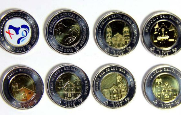 Colección de monedas JMJ 2019. Foto: @MEFPANAMA