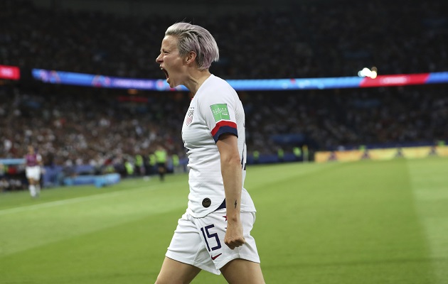 Megan Rapinoe habló en la cancha.