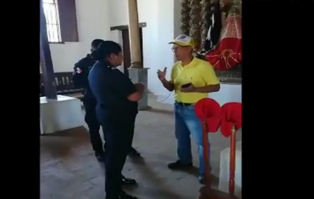 Reportan supuesto sacrilegio en la iglesia de Natá. Foto/Cortesía