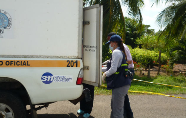  El Ministerio Público a través de la personería municipal de Mariato levantó el cuerpo de la bebé. Foto: Melquíades Vásquez.  