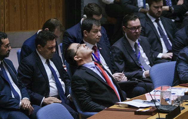 El canciller de Venezuela, Jorge Arreaza, en la reunión del Consejo de Seguridad de la ONU. FOTO/AP