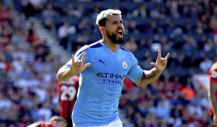 Sergio Agúero celebra su gol Foto AP