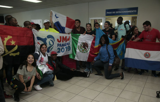Peregrinos llegan a Panamá para la JMJ. 