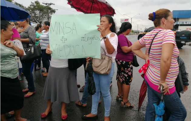 Los manifestantes bloquearon el paso por la Interamericana. Foto: Eric A. Montenegro.