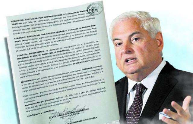 Ricardo Martinelli es candidato para los cargos de diputado en el circuito 8-8 y alcalde del distrito de Panamá. 