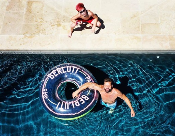 Ricky Martin y su hijo.