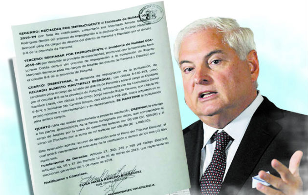 Jueza niega impugnaciones contra las candidaturas del expresidente Ricardo Martinelli. Foto: Adiel Bonilla.