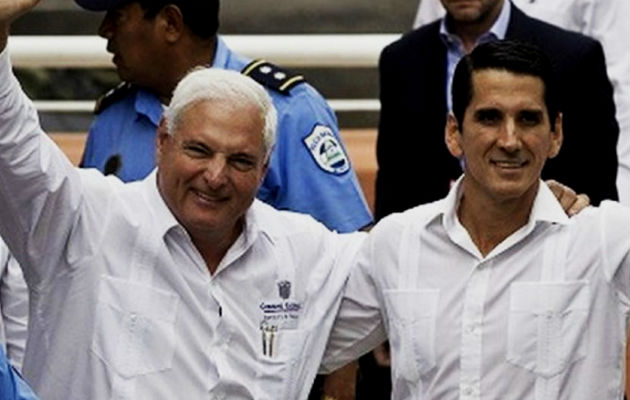 El expresidente Ricardo Martinelli Berrocal y Rómulo Roux. Foto/Archivos