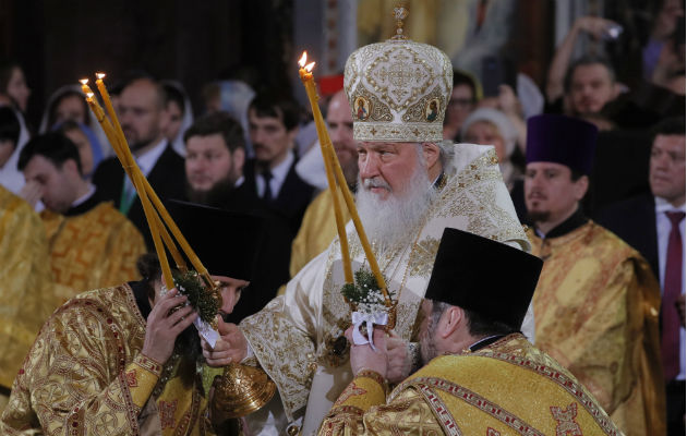 Patriarca Cirilo, jefe de la Iglesia Ortodoxa rusa. Foto: AP. 