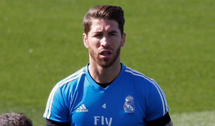 Sergio Ramos durante el entrenamiento del Real Madrid Foto EFE