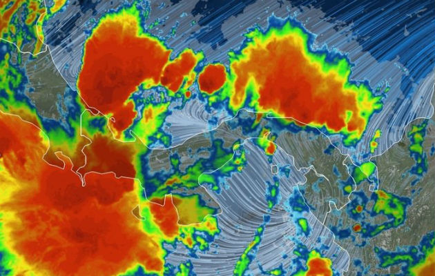 Sinaproc advierte sobre lluvias hasta el jueves en zona occidental del país. Foto: Sinaproc.