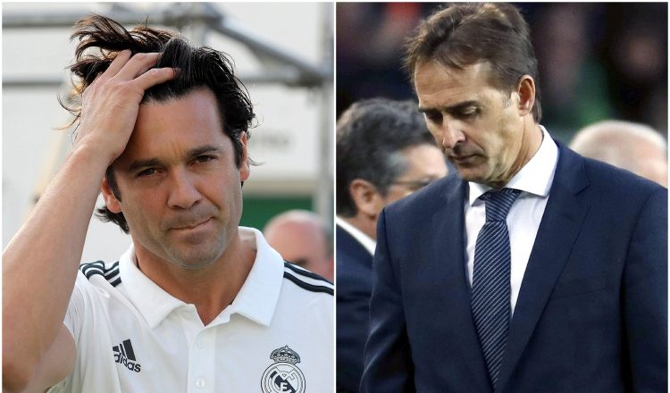 Santiago Solari (izq.) fue jugador del Real Madrid de los galácticos y ahora le toca dirigir al primer equipo tras la salida de Lopetegui.