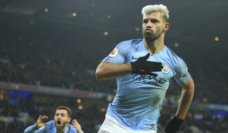 Agüero celebra su gol. /Foto AP
