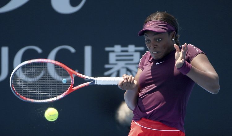 Sloane Stephens durante su partido contra Ekaterina Alexandrova. /Foto AP