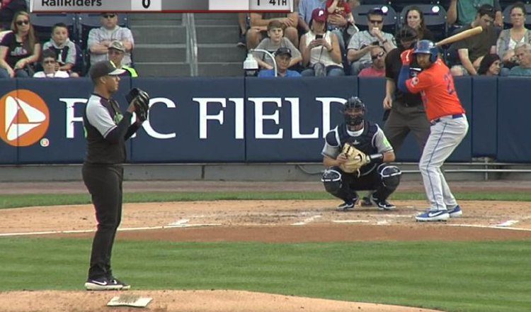 Randall Delgado en acción.