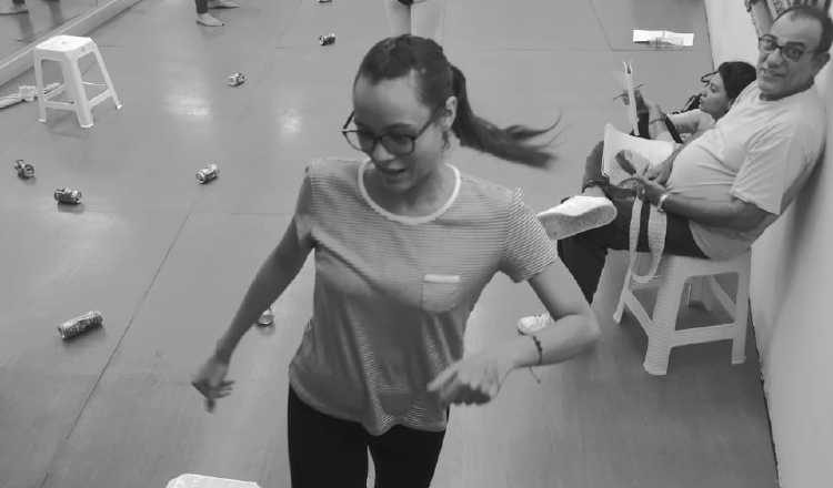 Ensayos de la comedia "Pipo Subway no sabe reír", de Jaime Carrero, que se presenta hasta el 3 de agosto en el GECU. Foto: Cortesía.