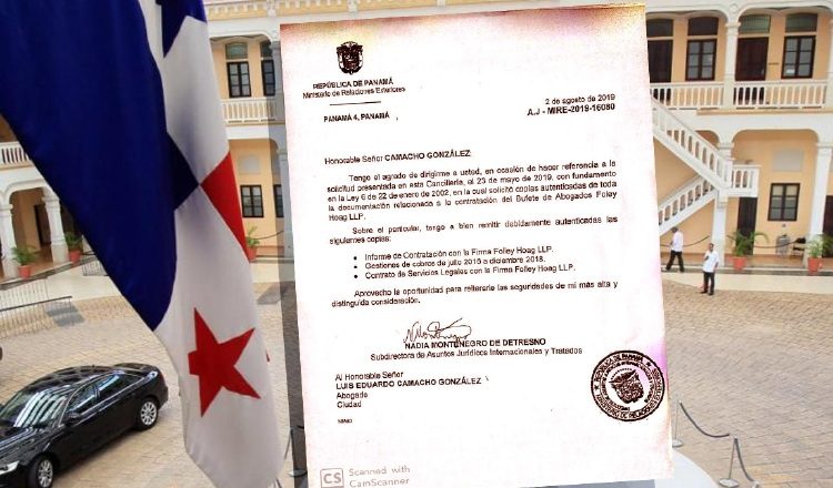 El pasado viernes 2 de agosto la Cancillería entregó las copias. Cortesía