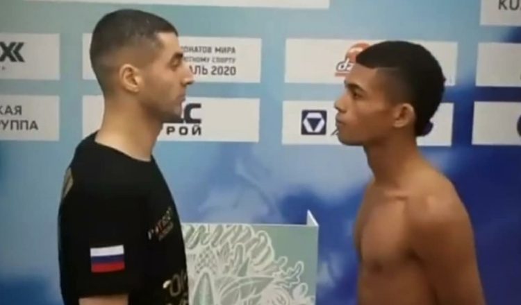 El ruso Mikhail Aloyan (izq.) y el chiricano Ronal "El Gallito" Batista. Cortesía
