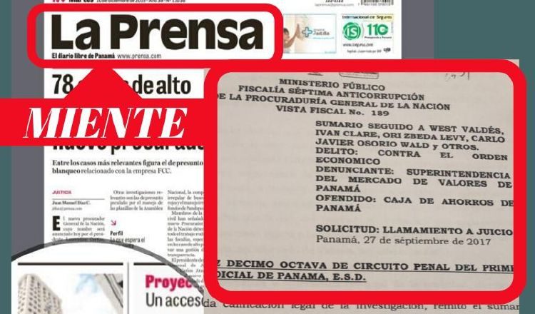 El caso al que hace referencia La Prensa está en la etapa de audiencia.