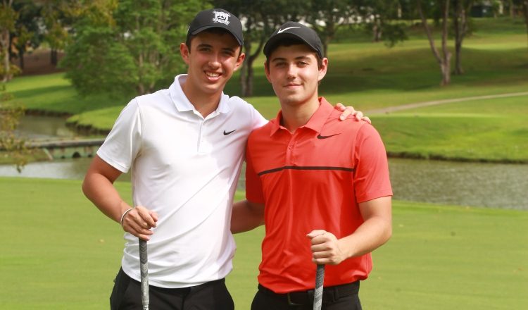 Jean Paul  (izq.) y Jean Louis Ducruet  durante una práctica previa a su participación en el torneo internacional. Anayansi Gamez