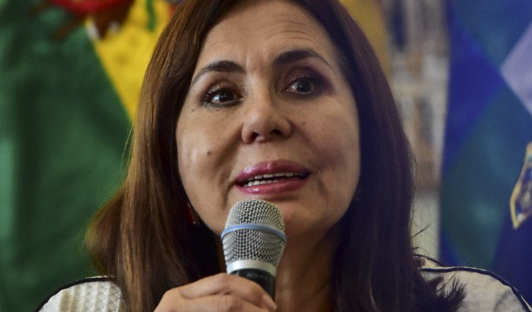 Canciller interina de Bolivia, Karen Longaric. EFE