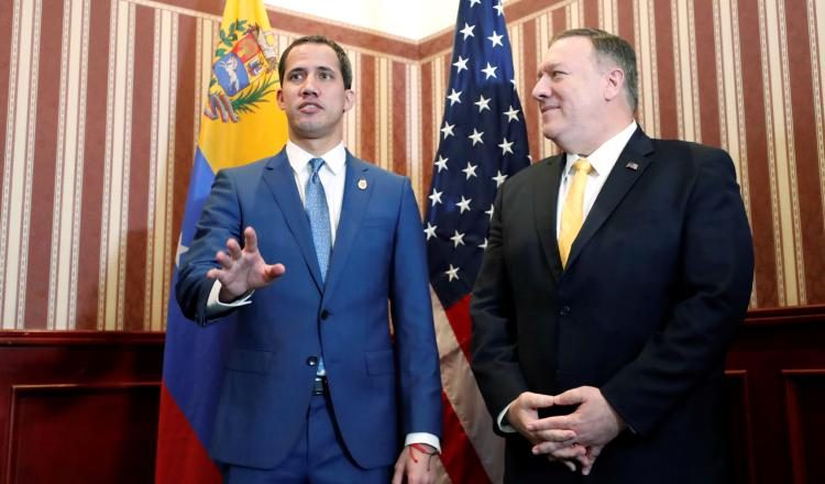 Juan Guaidó se reunió con el secretario de Estado de Estados Unidos, Mike Pompeo. EFE