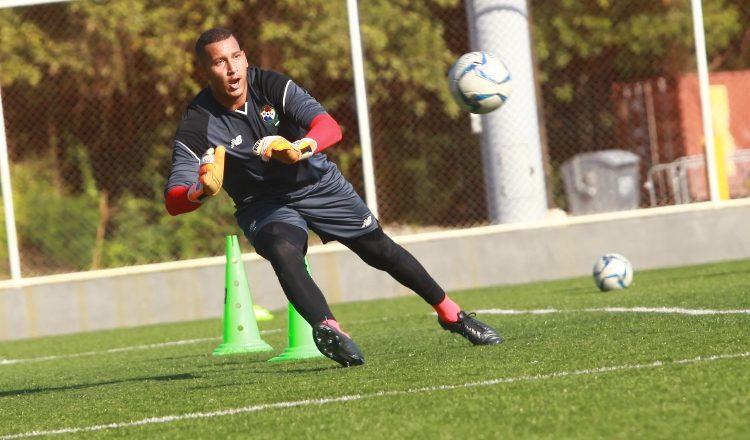 Marcos Allen durante el entrenamiento de ayer.