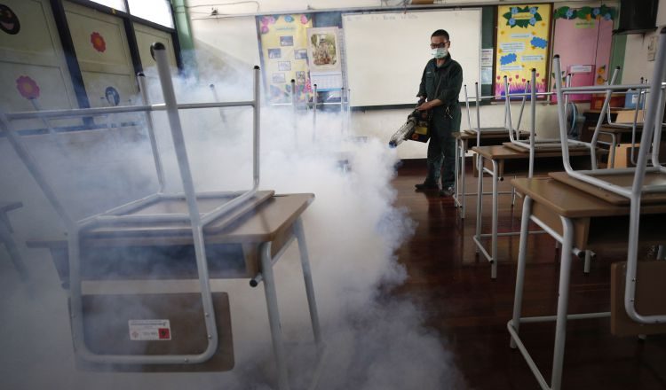 Cuadrillas del Ministerio de Salud visitan casa por casa fumigando y ubicando criaderos.