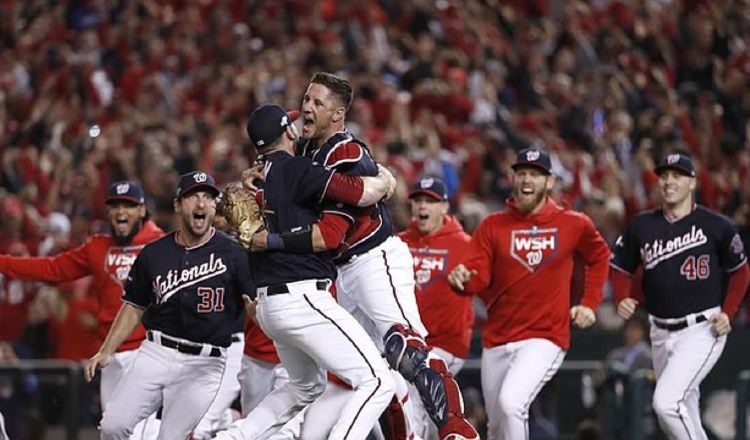 Jugadores de los Nacionales de Washington. Foto:EFE