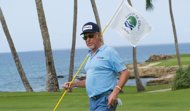 Miguel Ángel Jiménez durante su ronda.